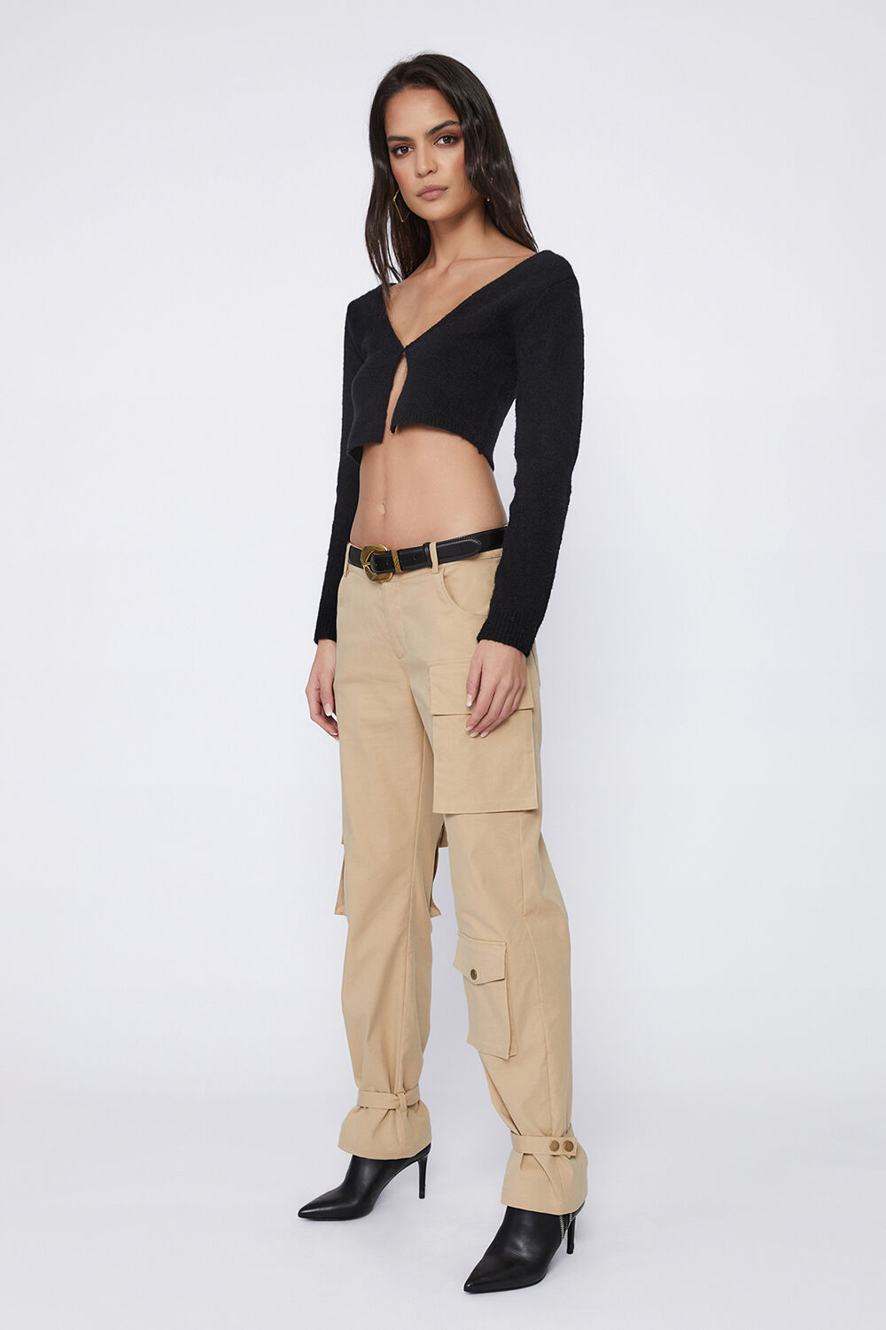 Charlie Cargo Pant in Tan | Bardot