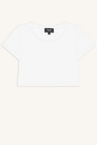 NINA SCOOP TEE in colour BRIGHT WHITE