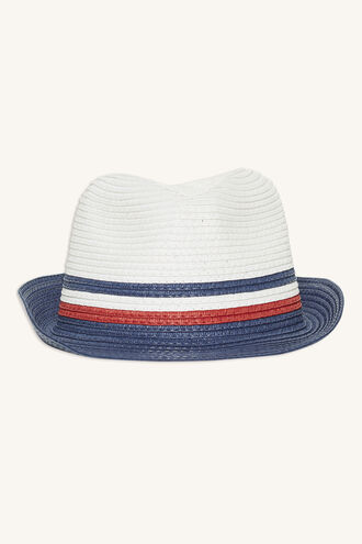 STRIPE FEDORA in colour BLACK IRIS