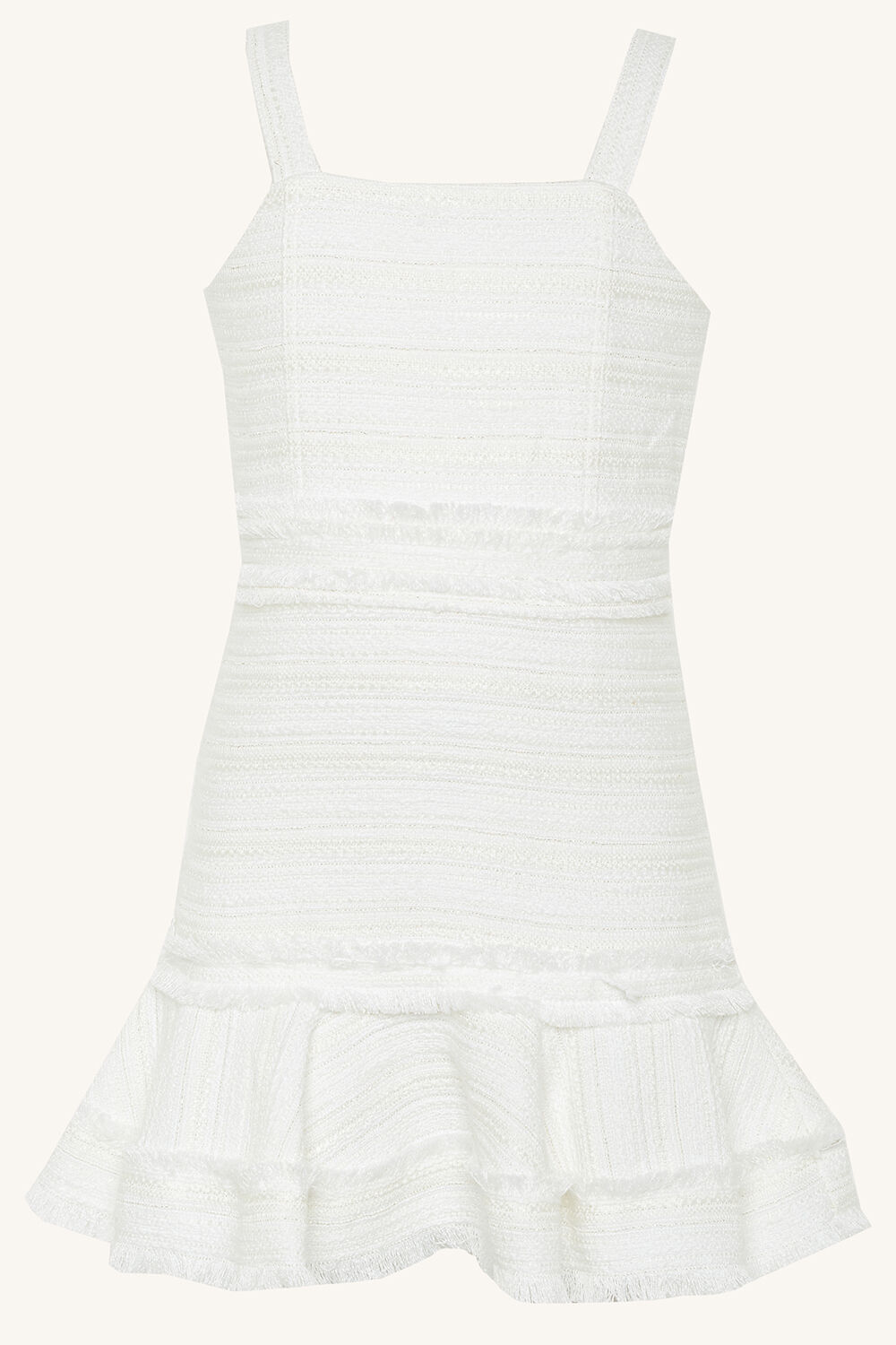 MELANIA BOUCLE DRESS in colour BRIGHT WHITE