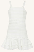 MELANIA BOUCLE DRESS in colour BRIGHT WHITE