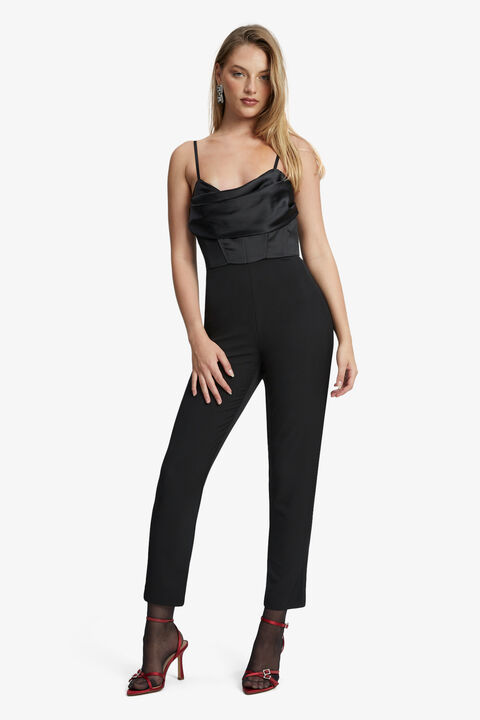 JAMILA CORSET JUMPSUIT in colour CAVIAR
