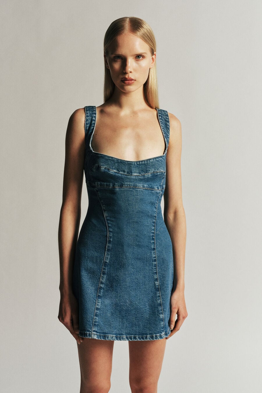 030 Denim Mini Dress