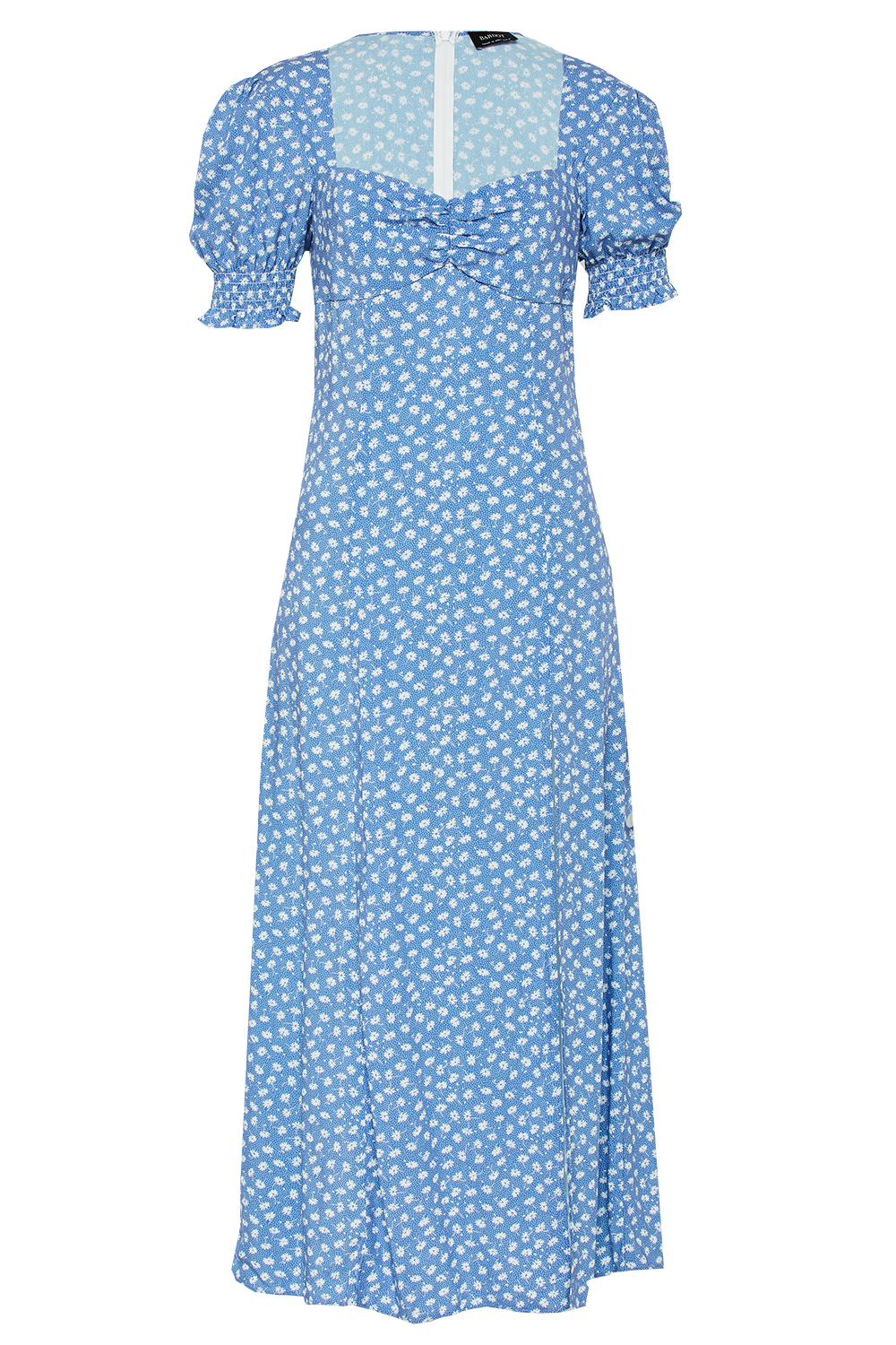 powder blue bardot dress