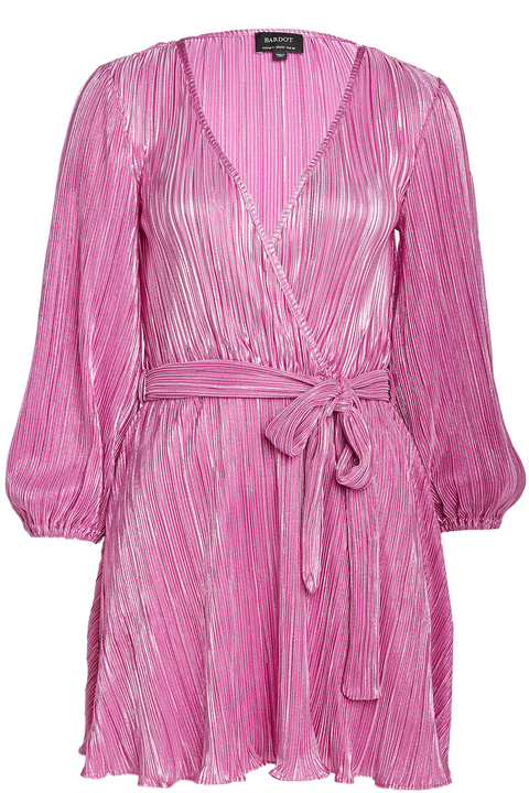 BELLISSA PLEAT DRESS in colour PURPLE ORCHID