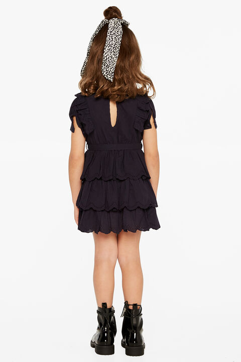 CINDY BRODERIE DRESS in colour PEACOAT