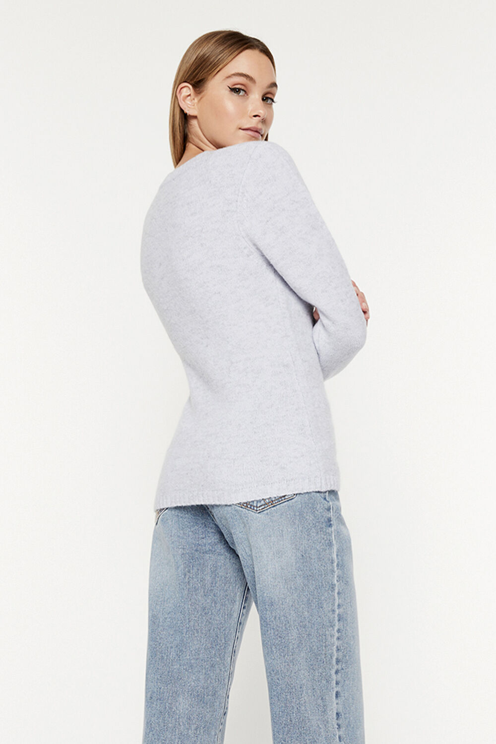 EVIE KNIT TOP in colour MOONLIGHT BLUE
