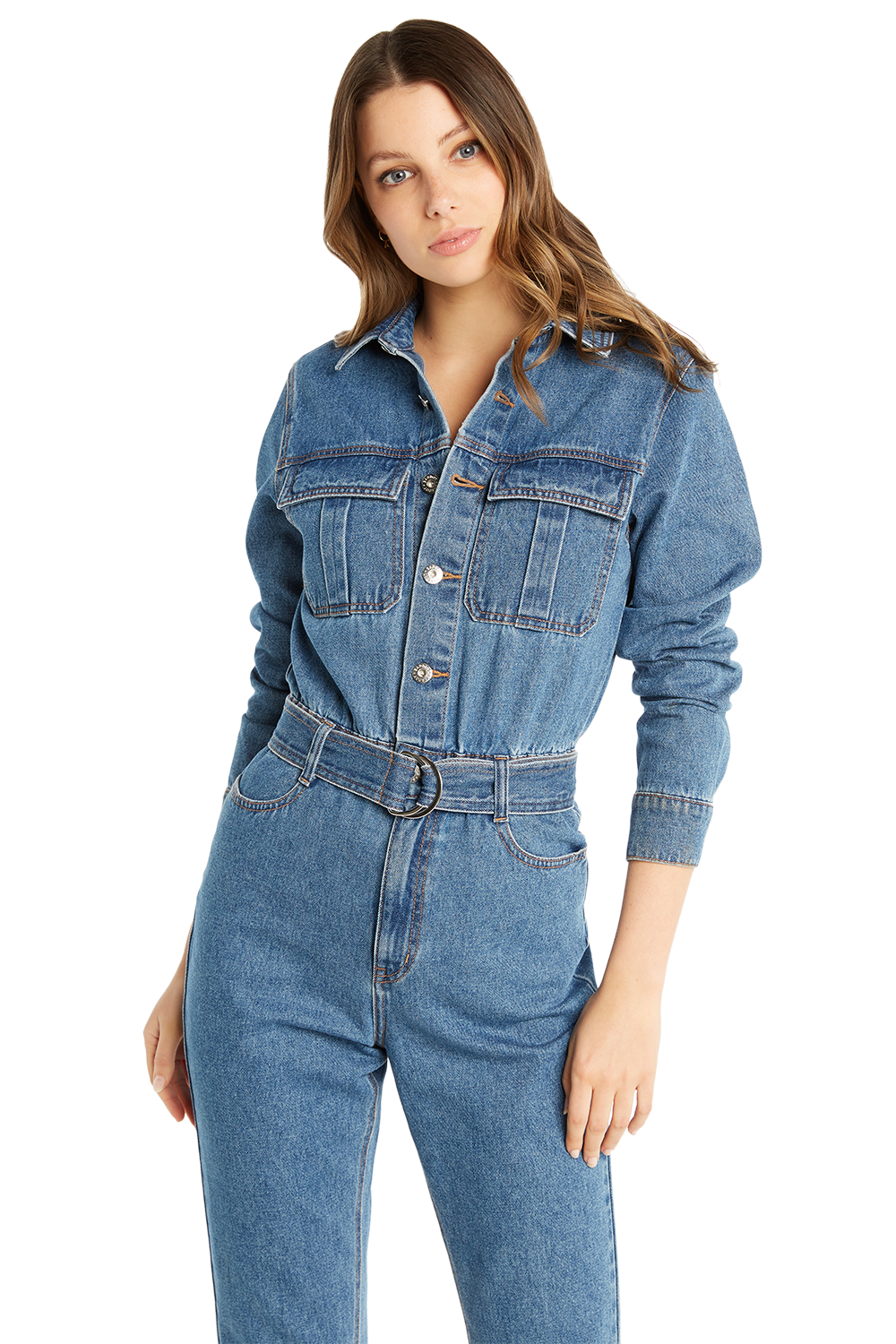 Classic Denim Jumpsuit | Ladies Clothing & Playsuits & Jumpsuits | Bardot