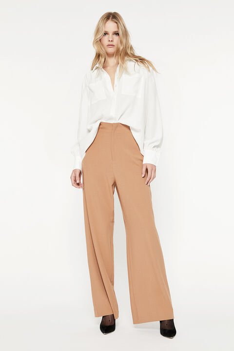 SATIN COLLAR SHIRT in colour CLOUD DANCER