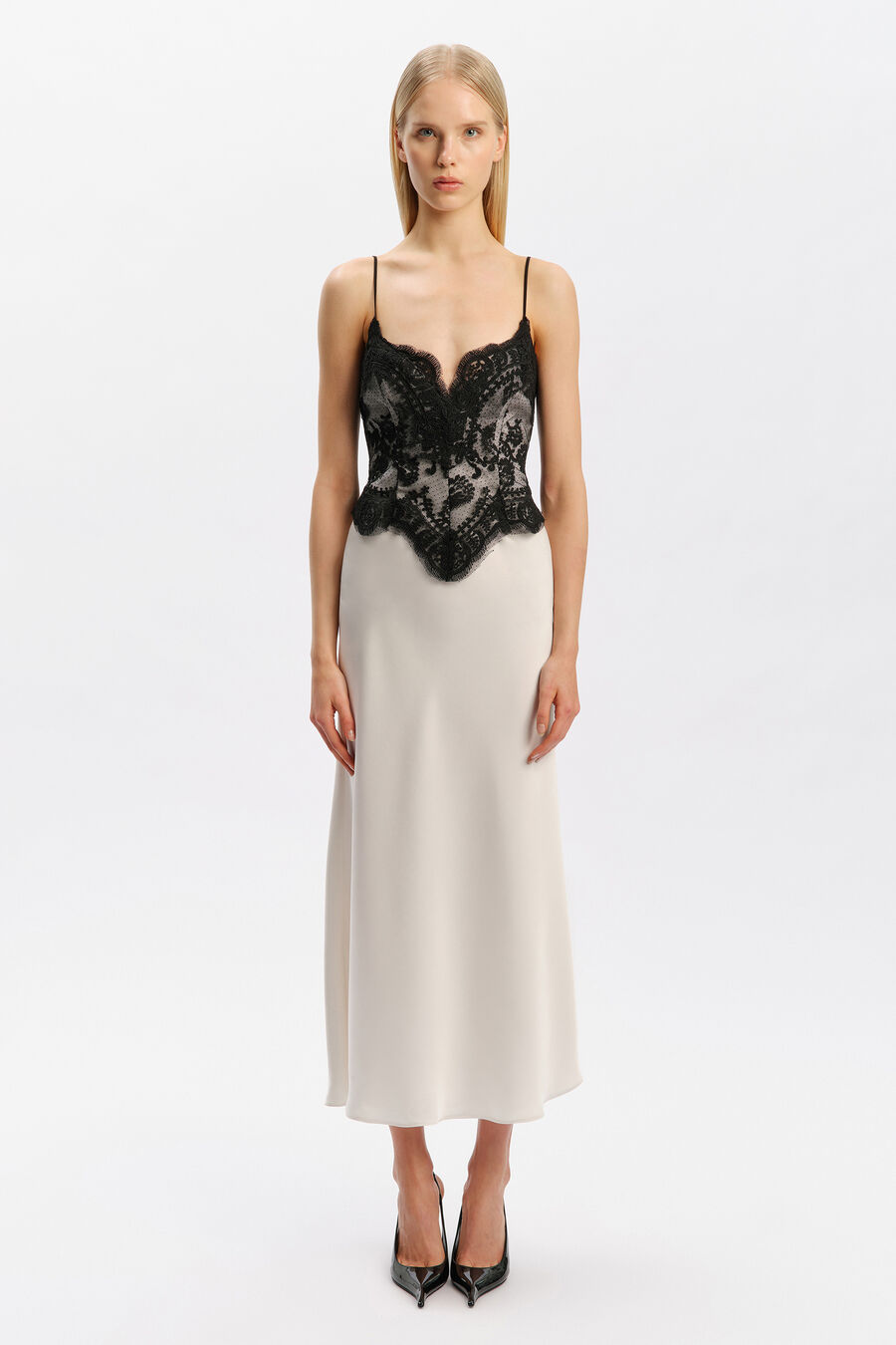 Ravinia Lace Bodice Midi Dress