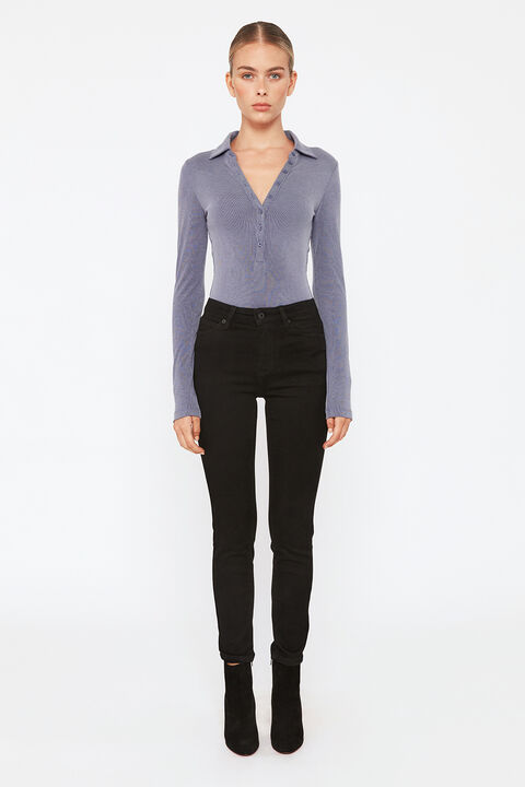 NOEL RIB BODYSUIT in colour TRUE NAVY