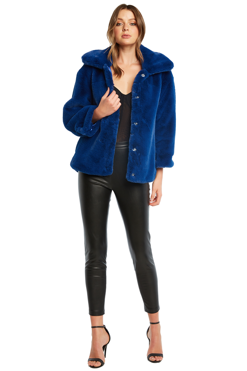 Pia Faux Fur Bomber Ladies Clothing & Jackets & Coats Bardot