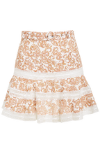 PAISLEY SKIRT in colour AMBER BROWN
