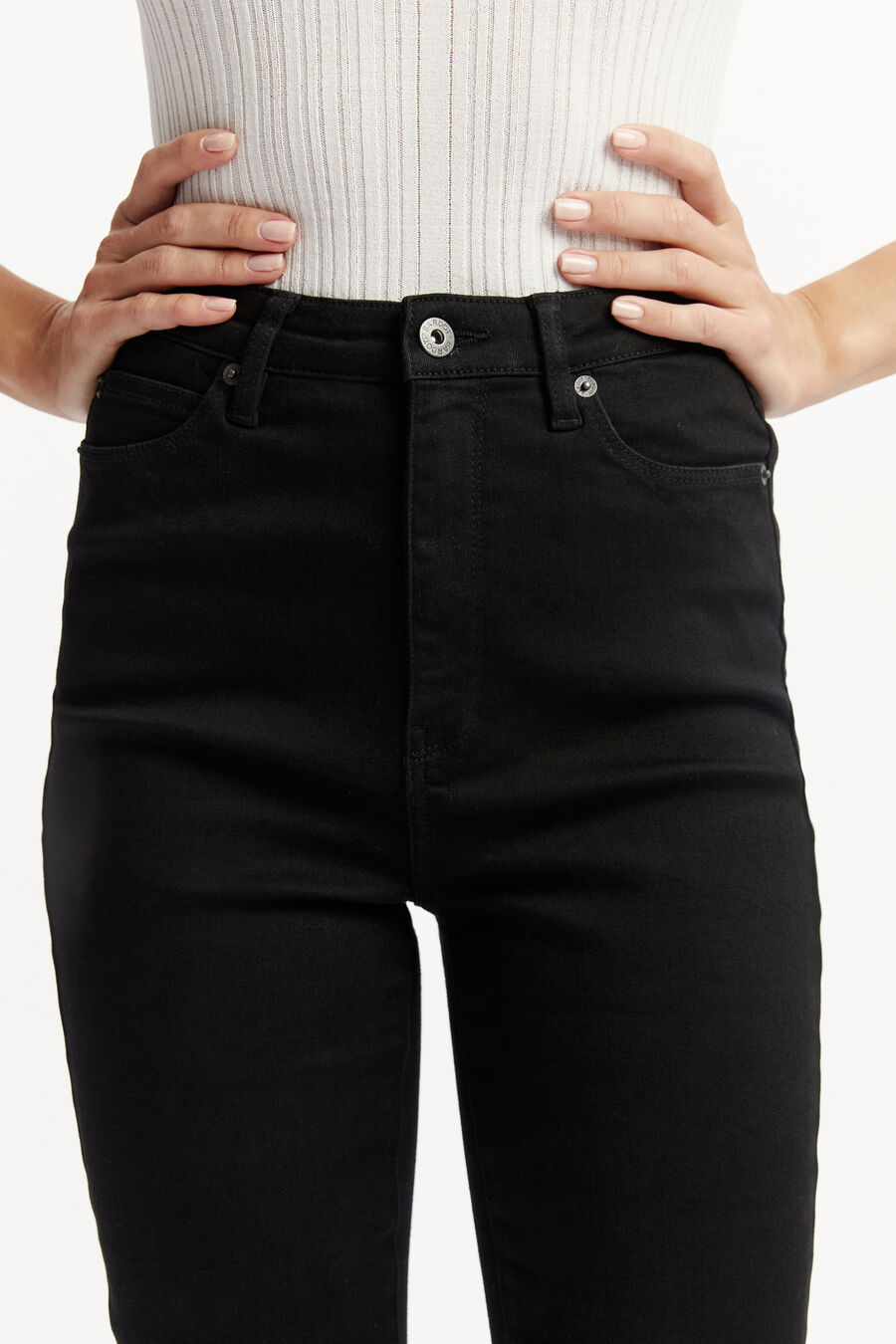 KHLOE SUPER HIGH TALL JEANS in colour BLACK