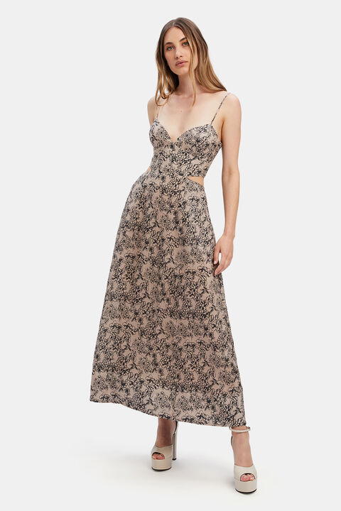 RACQUEL MIDI DRESS in colour METEORITE