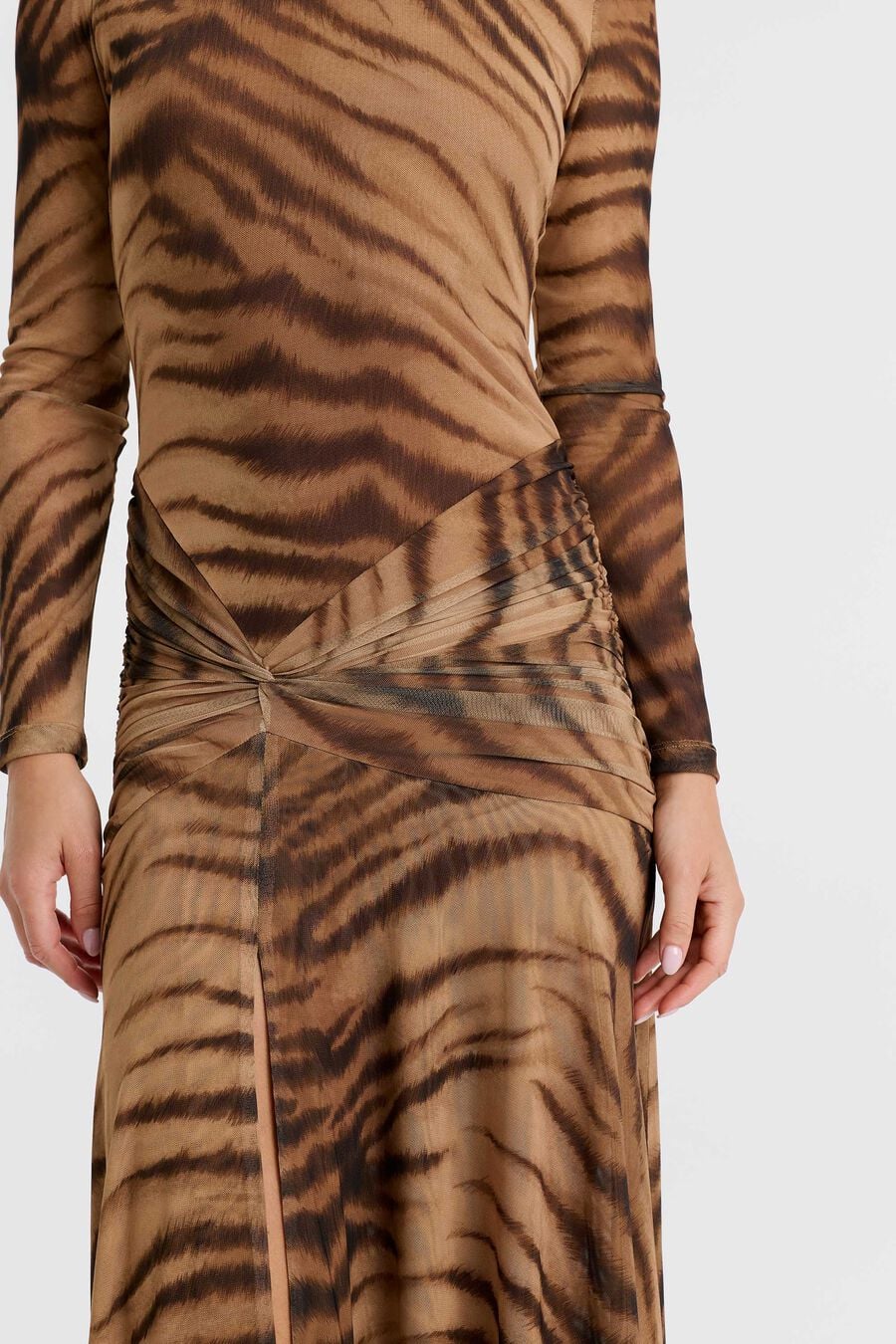 Lea Printed Mesh Dress