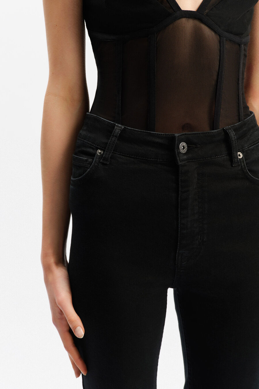 030 High Rise Straight Leg Stretch Jean