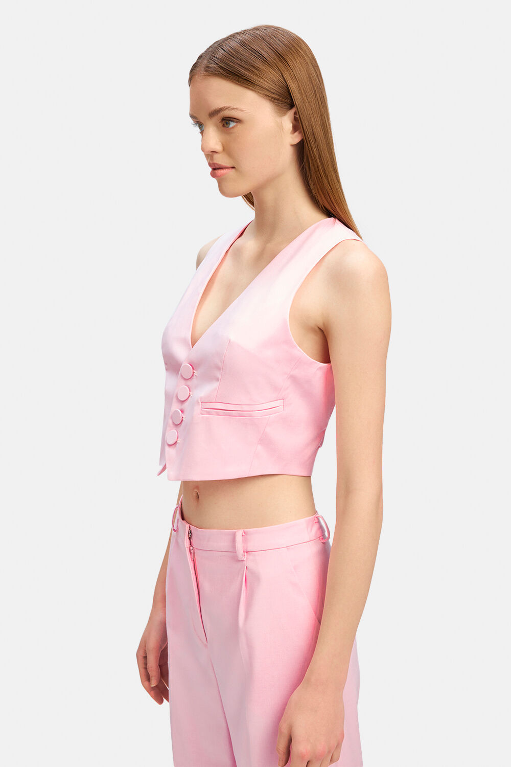 CALLISTA VEST in colour BEETROOT PURPLE