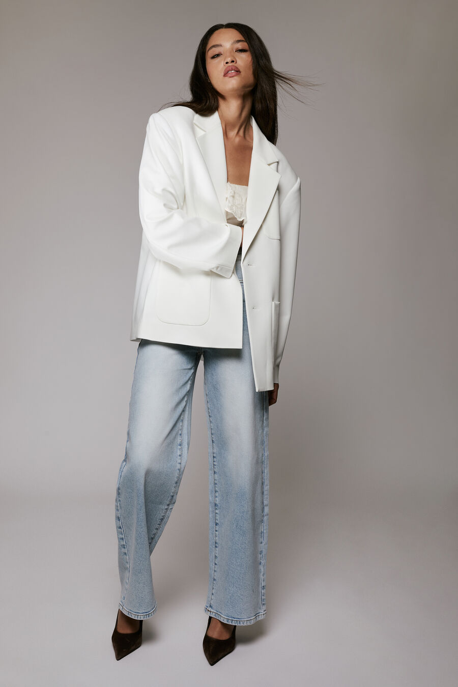 HALIA OVERSIZED BLAZER in colour ORCHIDWHT