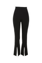 KICKFLARE SPLIT PANT in colour CAVIAR