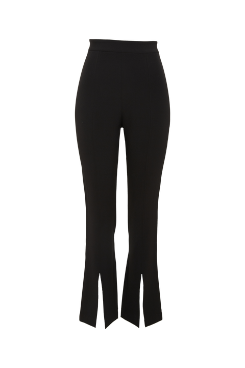 KICKFLARE SPLIT PANT in colour CAVIAR