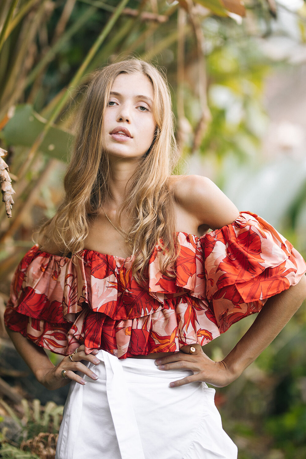 AURORA TOP in colour MINERAL RED