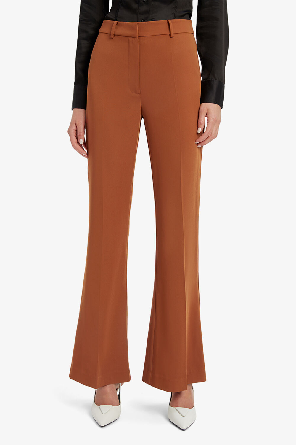 HALIFAX SLIM FLARE PANT in colour COPPER BROWN