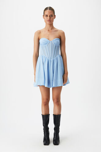 HART CORSET MINI DRESS in colour ARCTIC ICE