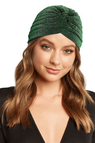 TWISTED TURBAN in colour GREEN ASH