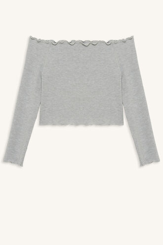 HEART IT LONG SLEEVE TOP in colour MOONBEAM