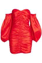 MARISSA MINI DRESS in colour HIGH RISK RED