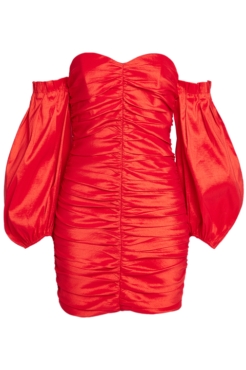 MARISSA MINI DRESS in colour HIGH RISK RED