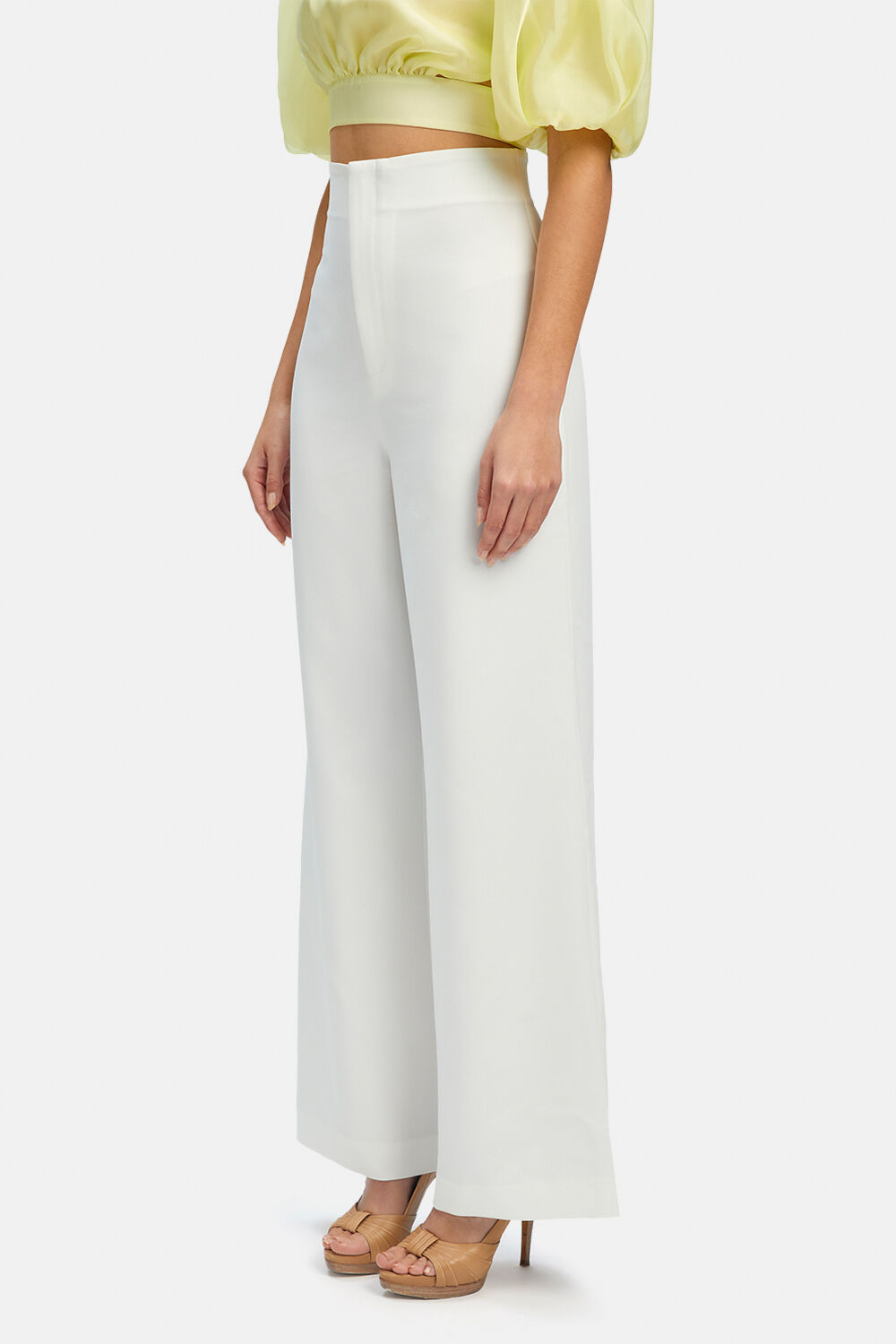 ANNA HIGH WAIST PANT in colour BRIGHT WHITE