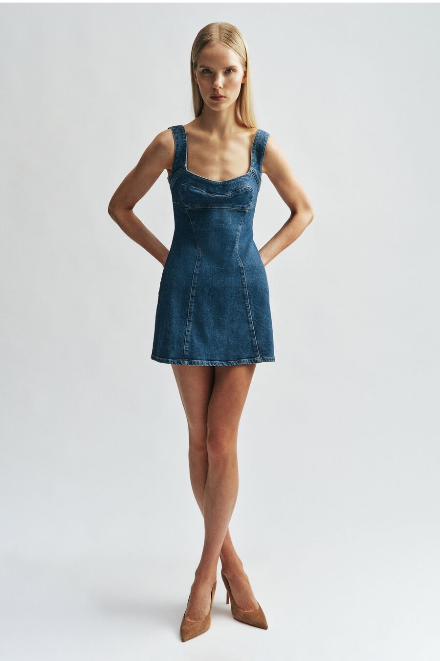030 Denim Mini Dress