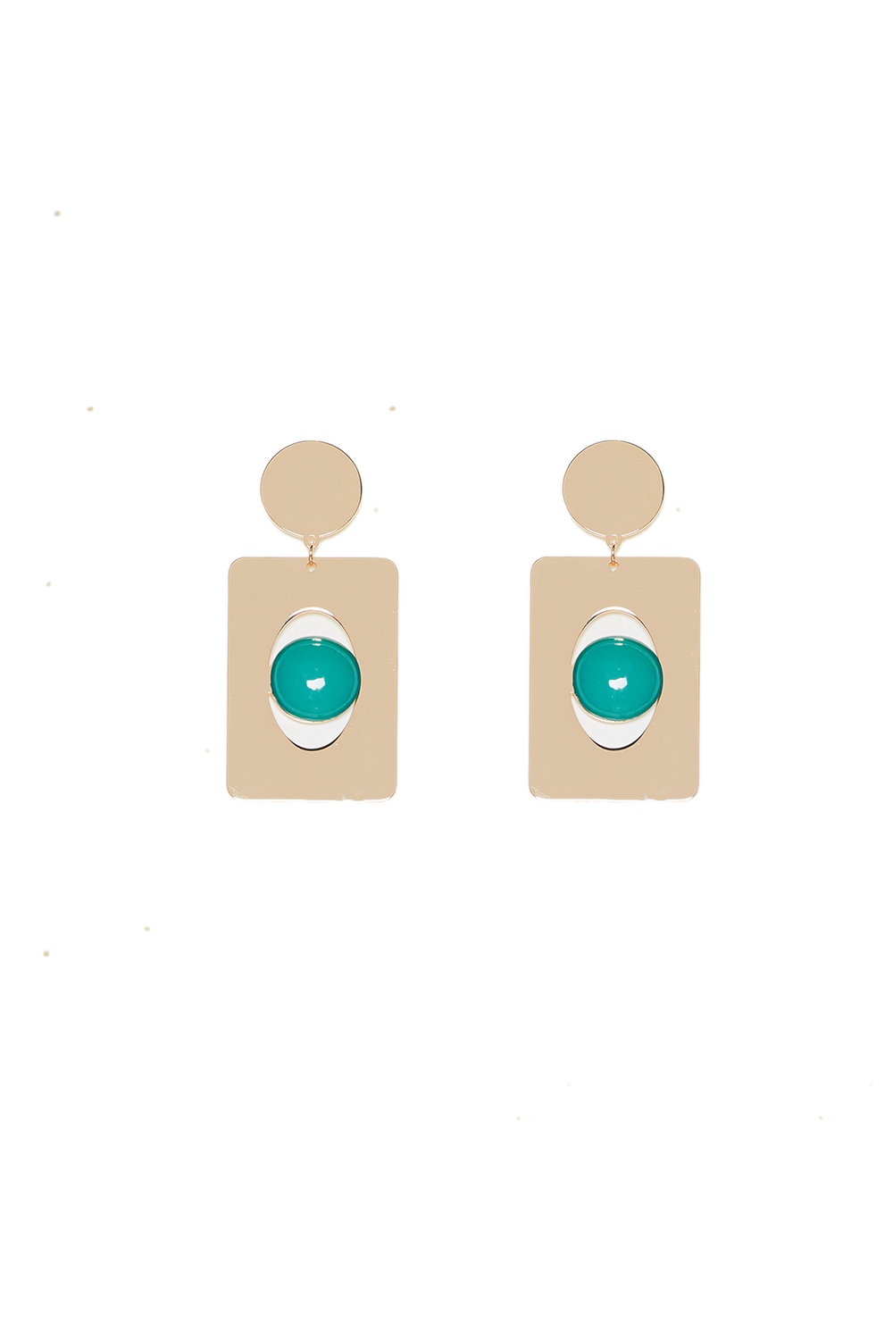 EMERALD EYE EARRING in colour GOLD EARTH