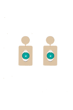 EMERALD EYE EARRING in colour GOLD EARTH