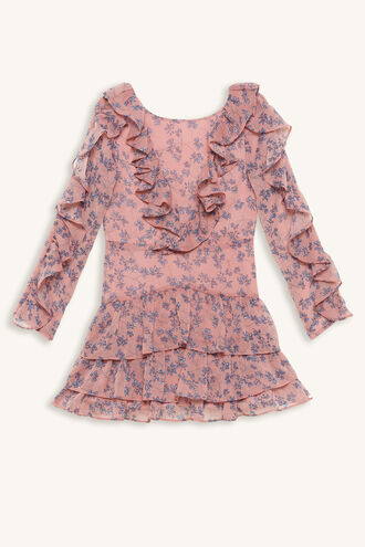 ALESSIA FRILL DRESS in colour ZEPHYR