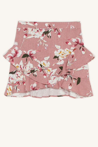 HAILEY RUFFLE SKIRT in colour BRIDAL ROSE