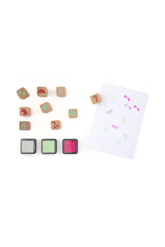 Unicorn Stamp Advent Calendar in colour BRIGHT WHITE