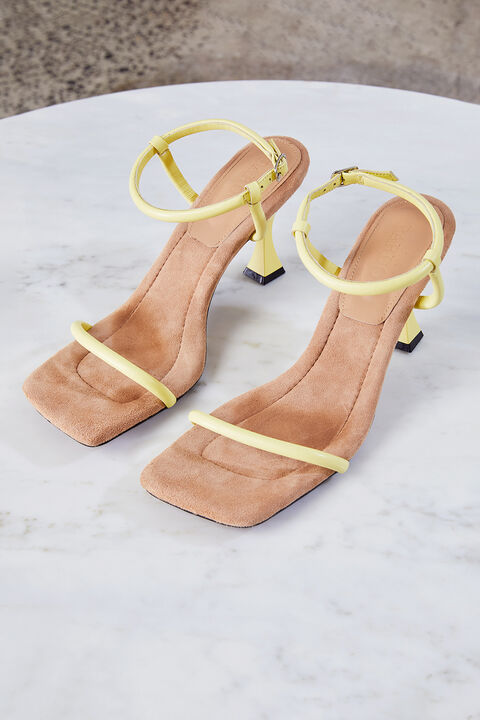 MILA STRAPPY HEEL in colour TRANSPARENT YELLOW