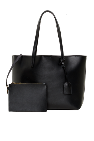 LEATHER TOTE BAG in colour METEORITE