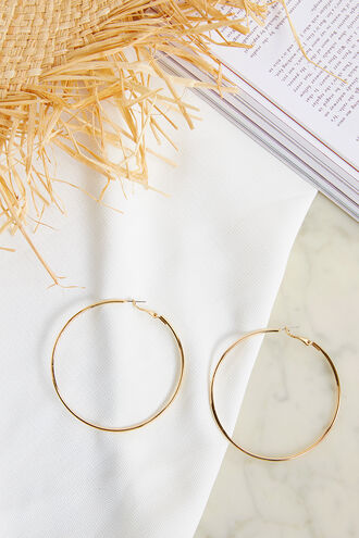 THIN LRG HOOP in colour GOLD EARTH