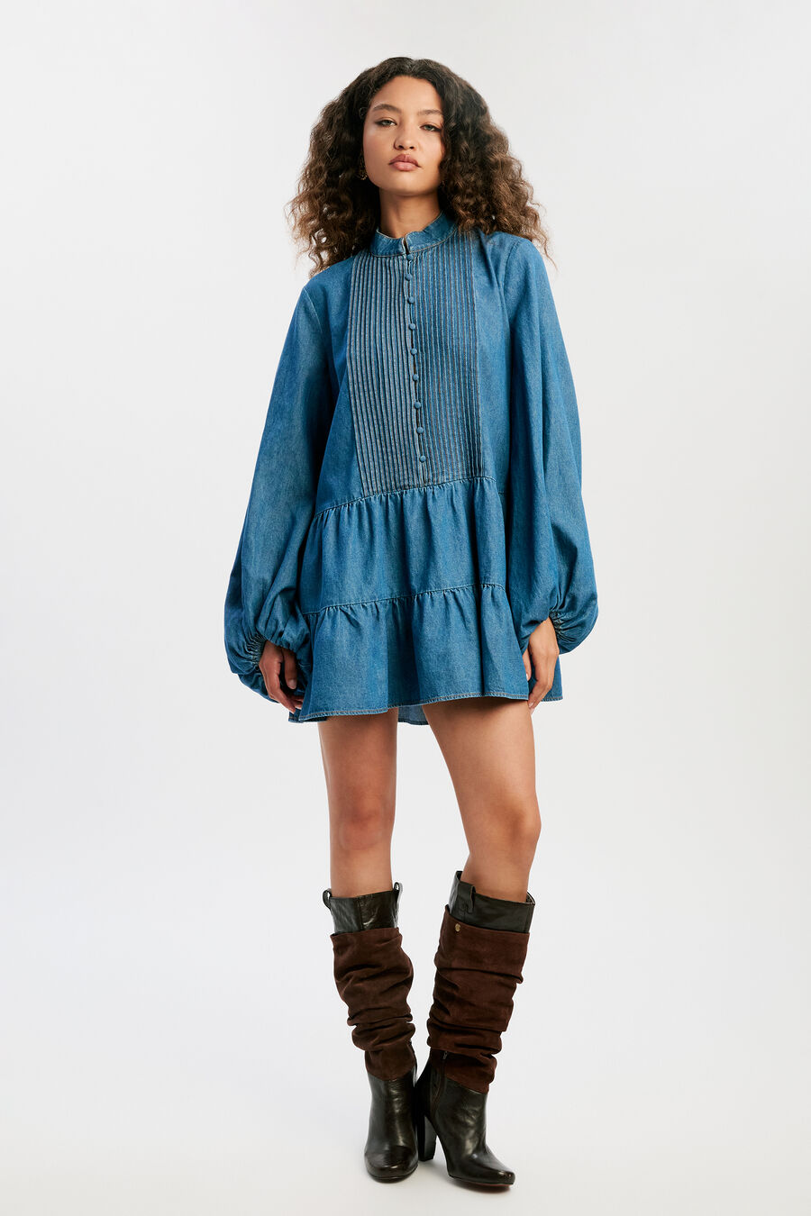 Antonia Chambray Mini Dress