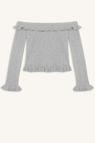 KIM OFF SHOULDER KNIT in colour PALOMA