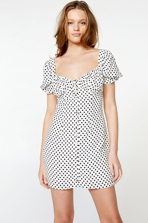 PRESLEY MINI DRESS in colour CLOUD DANCER