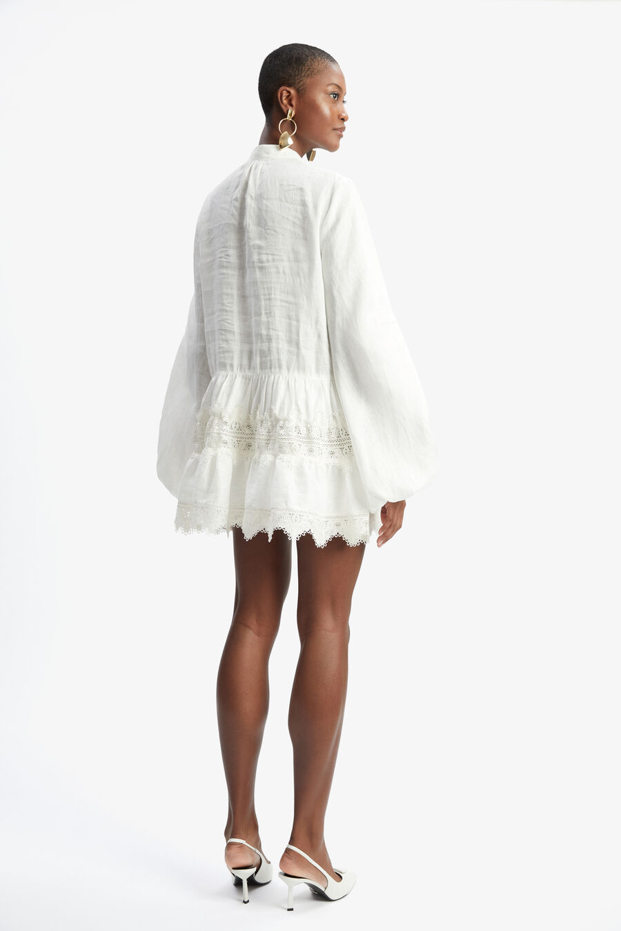 Antonia Lace Trim Mini Dress