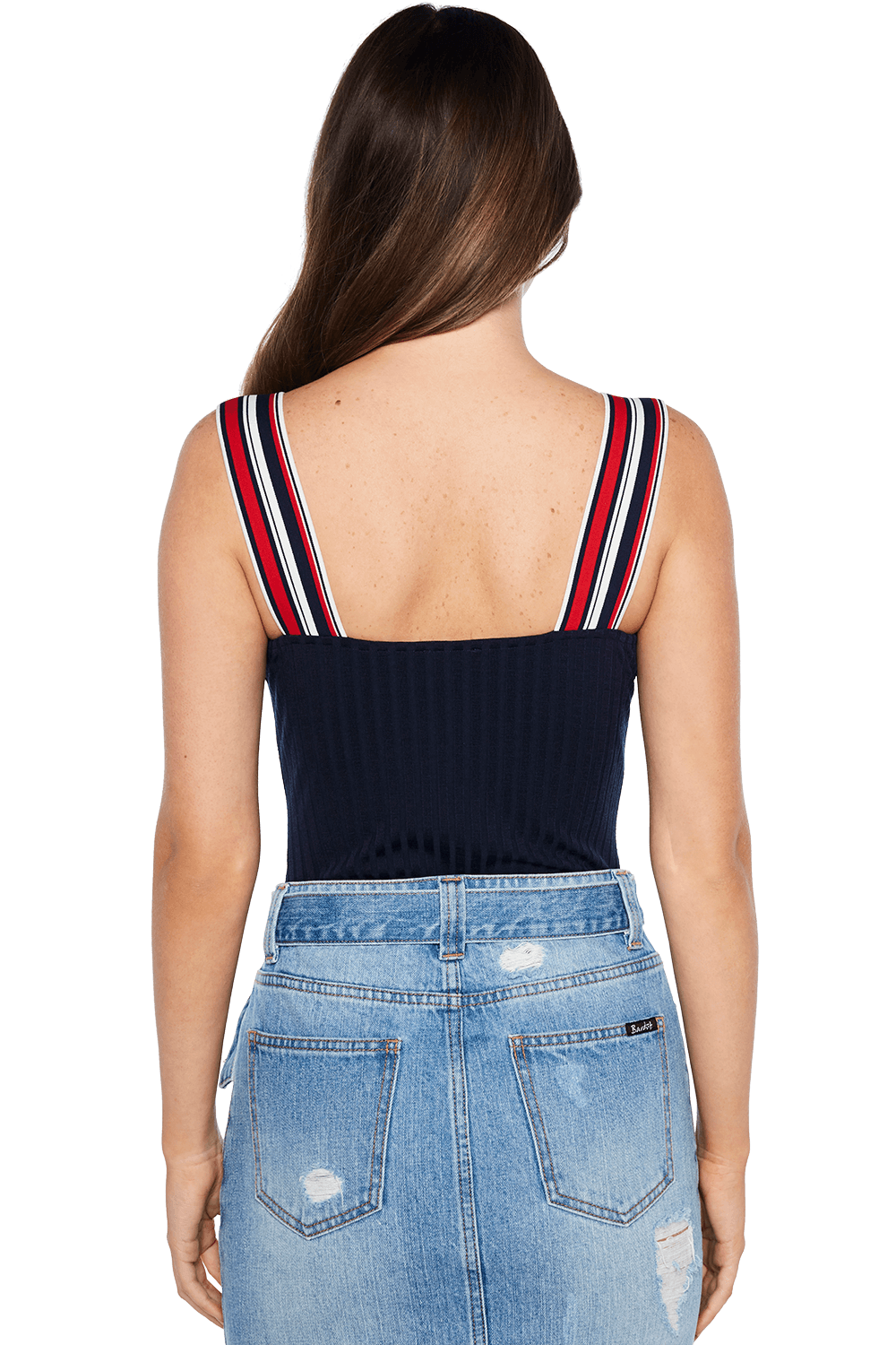 Sporty Bodysuit in Navy Bardot