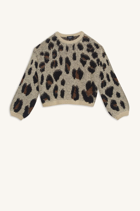 LEOPARD SLOUCH KNIT
