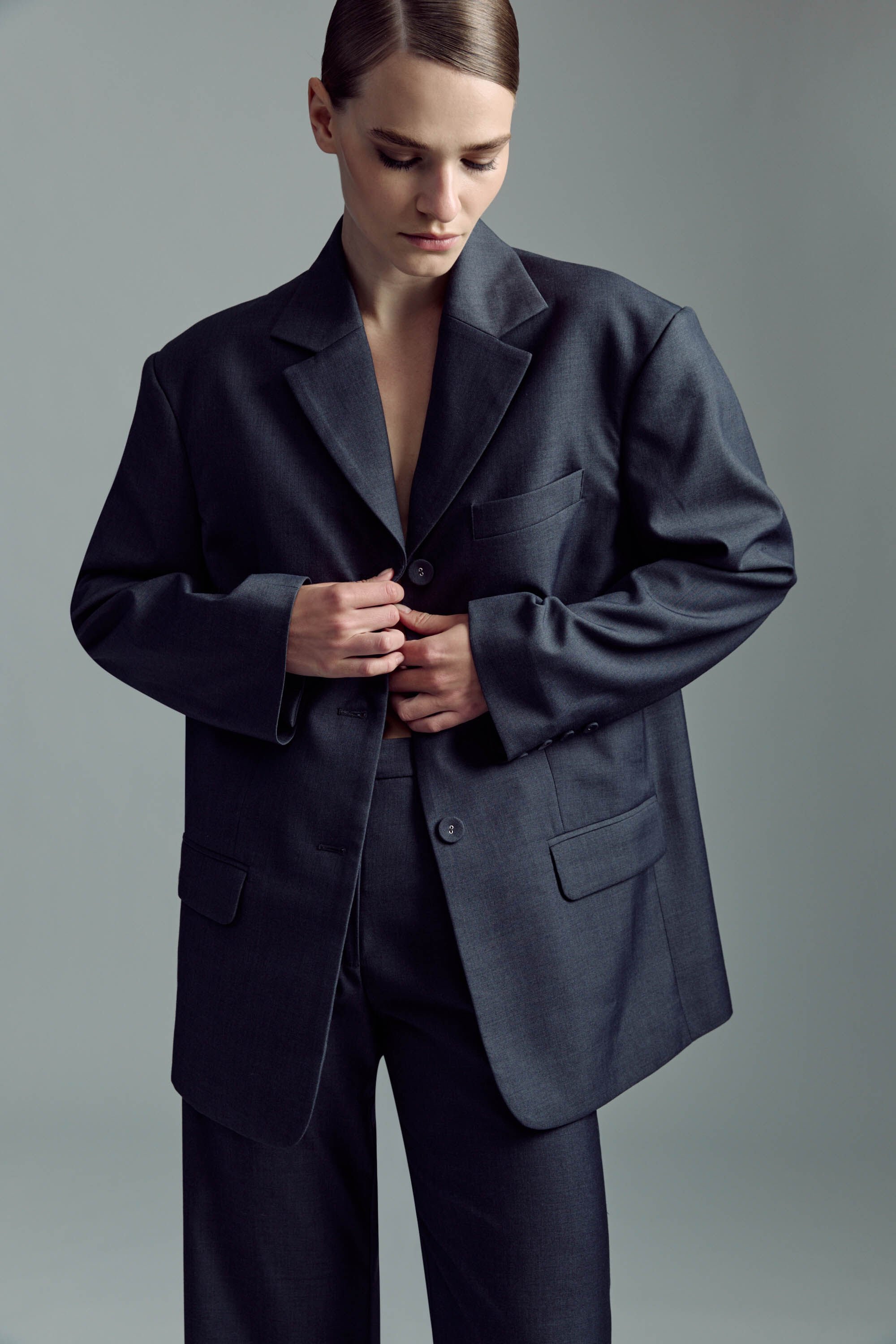 スーツ HARRIS WHARF LONDON Women Suit Jackets A3502MRARA01 Dark Blu 22662780_52686271_600.jpg