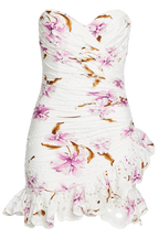 FLORAL PRINT DRESS in colour BLANC DE BLANC
